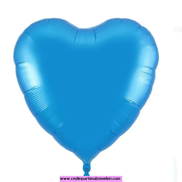 Mavi Kalp Folyo Balon